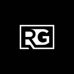 RG logo negative space design