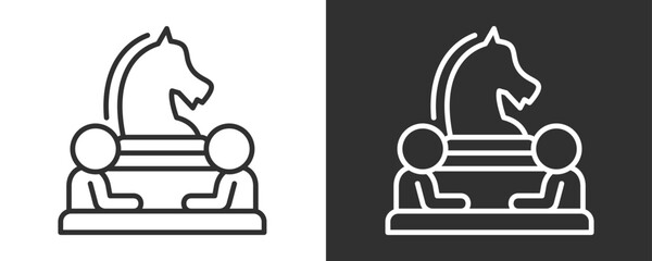 Strategy Icon Set Vector Collection Isolated In Black And White
