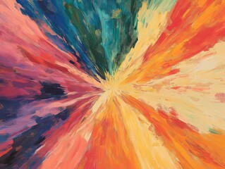 Bright Holi Powders Blasting Outward in a Beautiful Circular Motion