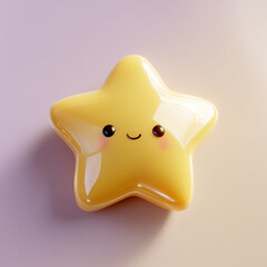 golden star on white background