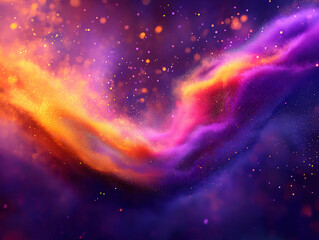 A Beautiful Cyclone of Holi Colors Sweeping Through the Air