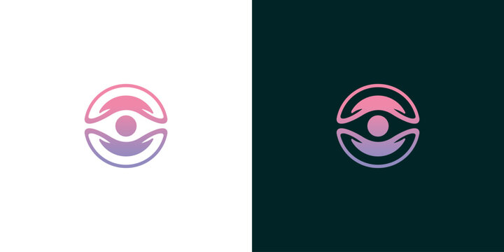 Eye Care Logo Design with Hands A Symbol of Vision and Protection