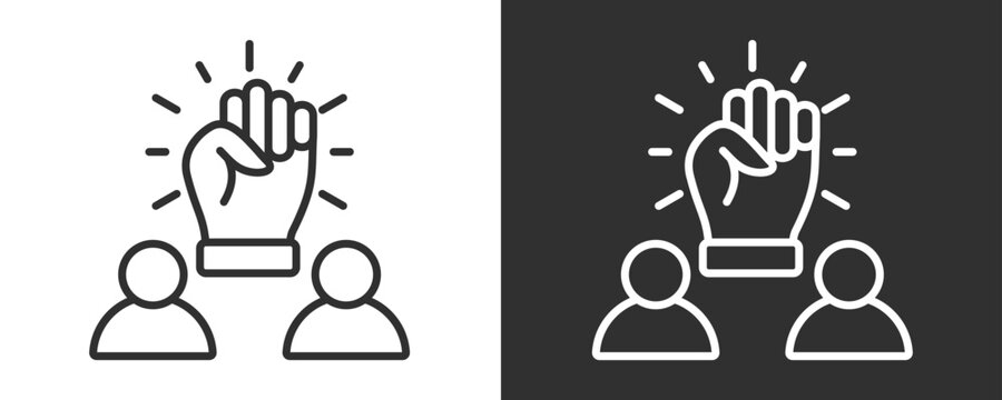 Empower Icon Set Vector Collection Isolated In Black And White
