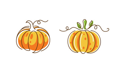 Pumpkin Nature Flat Logo