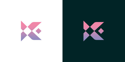 Geometric abstract letter K logo design, modern minimalist emblem, creative brand identity, artistic logo mark, premium corporate symbol