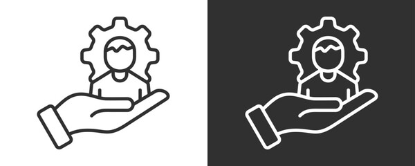 Mentor Icon Set Vector Collection Isolated In Black And White