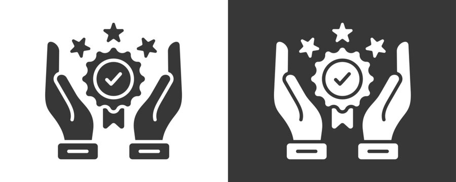 Brand Loyalty Icon Set Vector Collection Isolated In Black And White