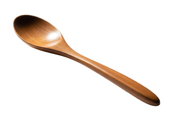 Wooden spoon isolated on transparent background