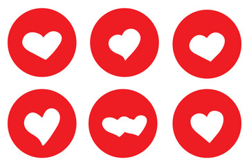 Hand Drawn Heart Doodles Vector Set
