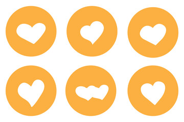 Hand Drawn Heart Doodles Vector Set
