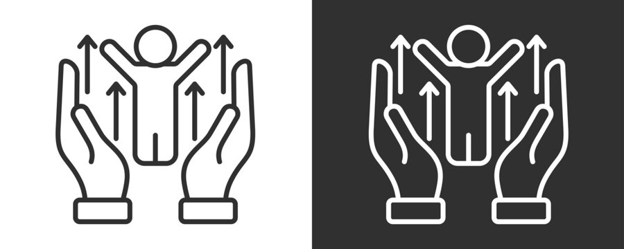 Empowerment Icon Set Vector Collection Isolated In Black And White