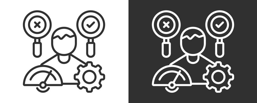 Self Assessment Icon Set Vector Collection Isolated In Black And White