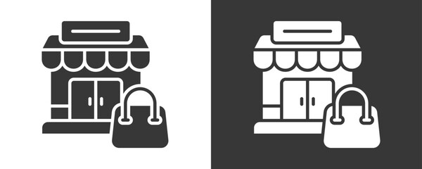Shopping Icon Set Vector Collection Isolated In Black And White
