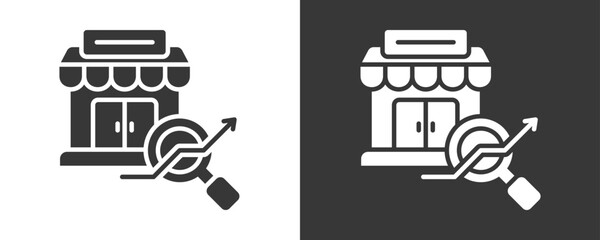Market Research Icon Set Vector Collection Isolated In Black And White
