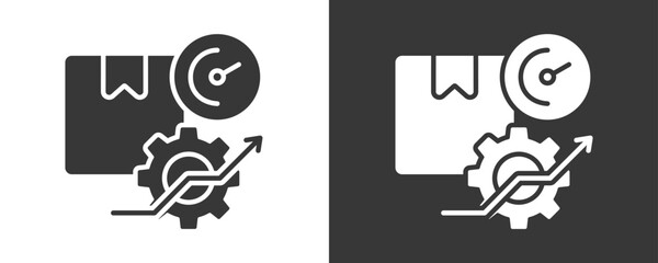 Productivity Icon Set Vector Collection Isolated In Black And White