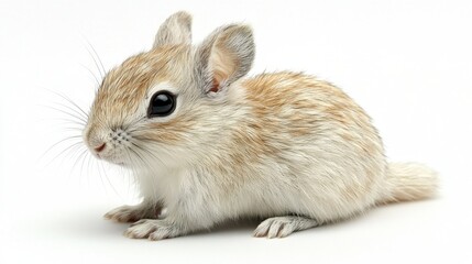 Obraz premium A charming, adorable small bunny with large, expressive eyes. Perfect for children's illustrations, greeting cards, or heartwarming designs.