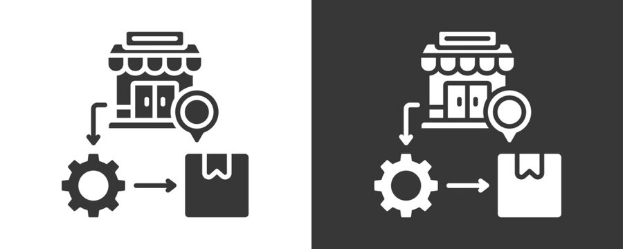 Supply Chain Icon Set Vector Collection Isolated In Black And White