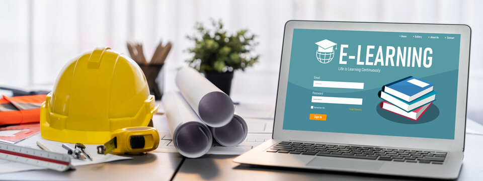 E-learning website with brisk sofware for student to study online on the internet network