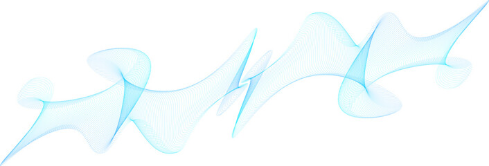 Abstract colorful flowing wave lines isolated on white background. Wave lines flowing dynamic colorful blue. Tech abstract wave