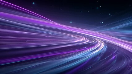 Abstract vibrant light trails in a cosmic space, creating a sense of motion and depth - Powered by Adobe