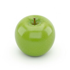 Green apple (granny smith) isolated on white. Created using generative AI tools