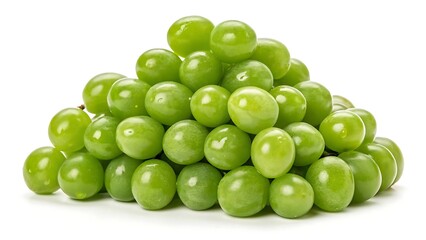 A vibrant pile of fresh green grapes showcasing their juicy texture and natural beauty