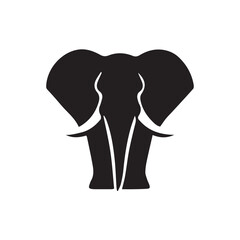 black elephant vector illustration