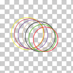 Abstract colorful circle pattern background illustration with rainbow colors and geometric shapes