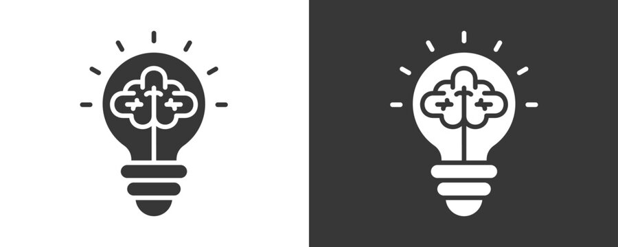Idea Icon Set Vector Collection Isolated In Black And White