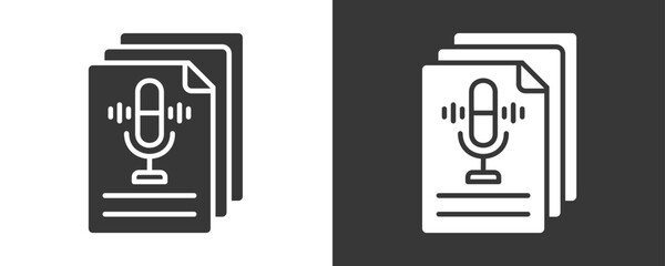 File Icon Set Vector Collection Isolated In Black And White
