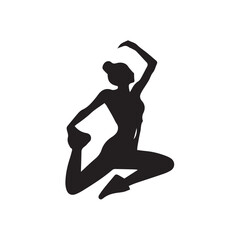 vector silhouette of a dancing woman