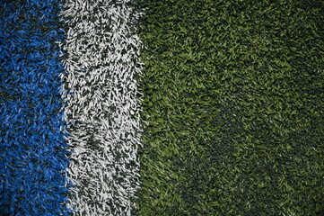 erba colorata di un campo di calcetto