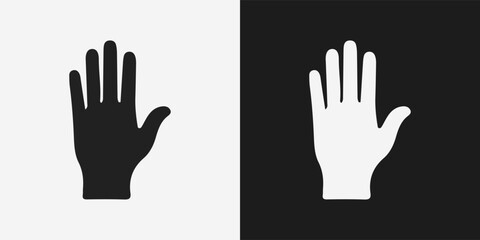 High Five all Finger Hand Sign Sillouette