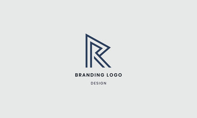 Minimalist Letter R Logo Design Concept