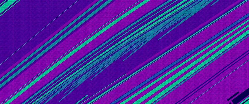 Abstract diagonal stripes in vibrant purple and teal colors - Powered by Adobe