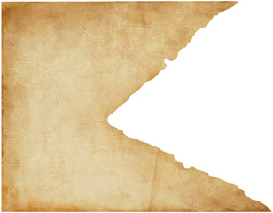 Antique Torn Paper Watercolor with Torn Edges