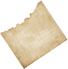 Watercolor Vintage Grid Paper with Torn Edges