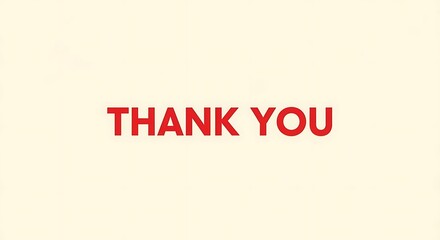 Thank you message in red letters on a light background expressing gratitude and appreciation well wishes