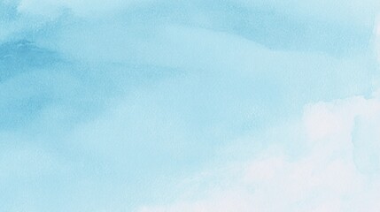 Fototapeta premium A soft watercolor illustration featuring various shades of blue, evoking a serene and calming atmosphere, reminiscent of sky or water.