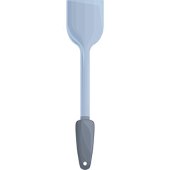 Spatula Kitchen Utensil With Metal Head And Gray Handle On Transparent Background Isolated Studio Shot
