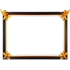 golden frame with bow