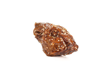 Chinese Rabbit Head Cold Dish Snack with Sesame Seeds from Chengdu Shuangliu Traditional Street Food