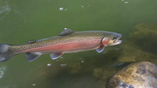 A salmon swimming upstream