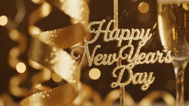 Sparkling Celebration: Happy New Year's Day with Champagne