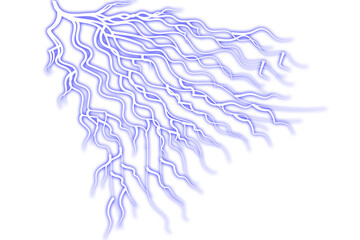 Vector illustration of sharp thunderbolt glowing light effect