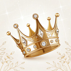 golden crown isolated on white