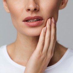 Fototapeta premium 치통으로 고통스러워하는 여성