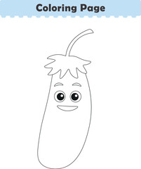 Funny cartoon fruits. Coloring pages. Vector illustration