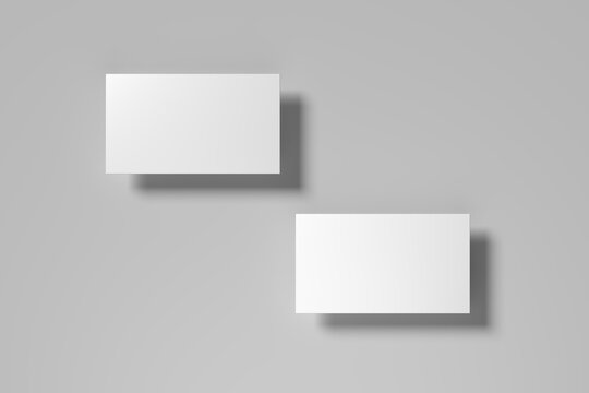 Floating Business Card Mockups with Minimal Design