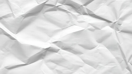 Obraz premium Close up of crumpled white paper texture isolated on white background